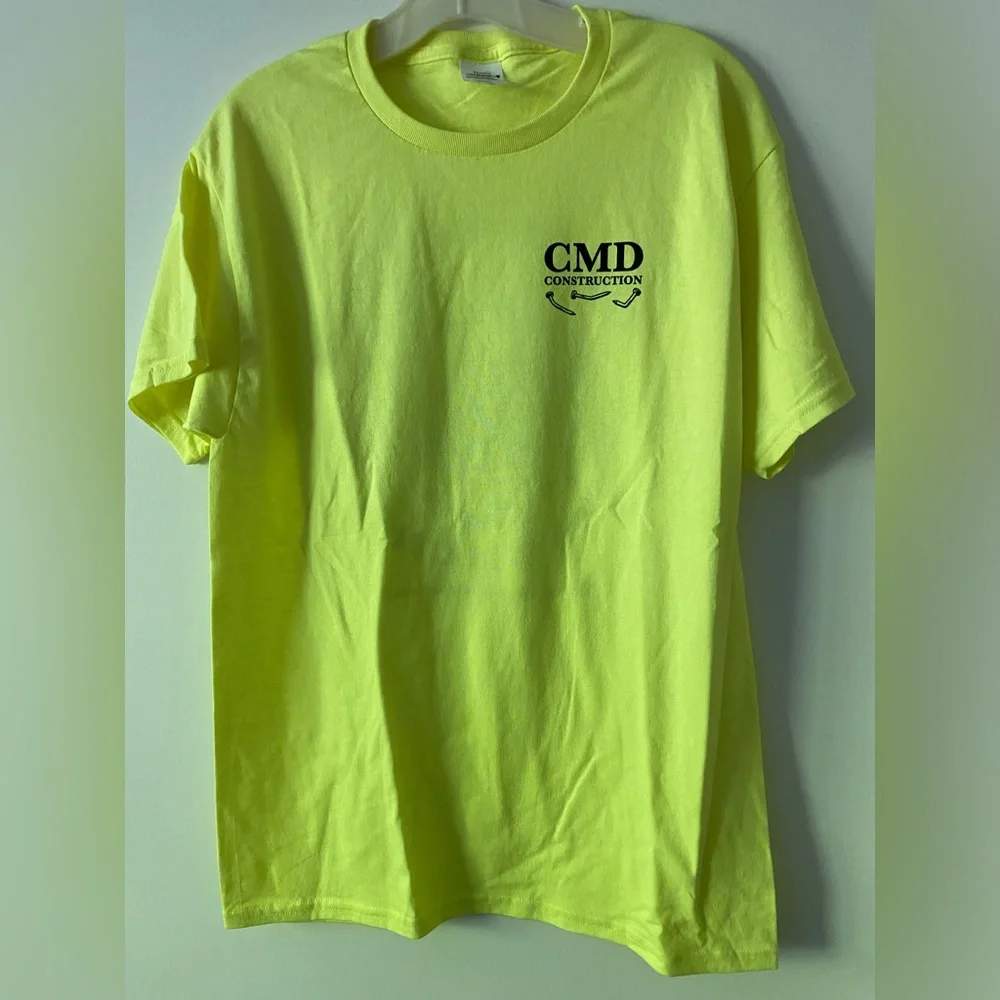 NEW Joke T Shirt Safety Yelloe - Picture 3 of 3